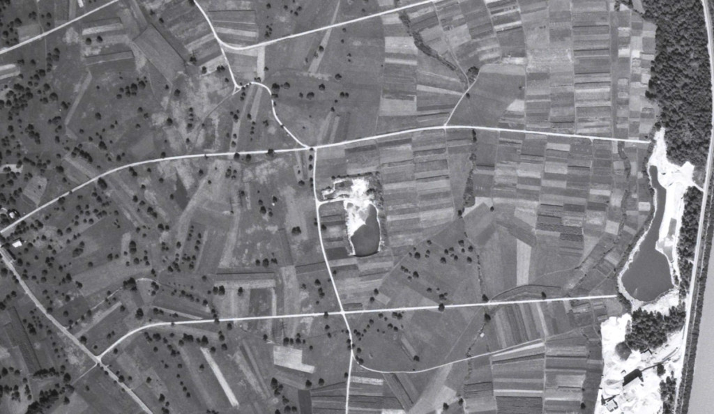 Hist. Luftbild - Alte Herti-Kiesgrube