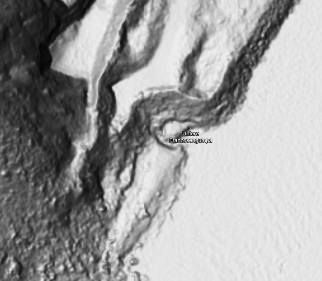 Reliefkarte - Untere Franzosengumpa