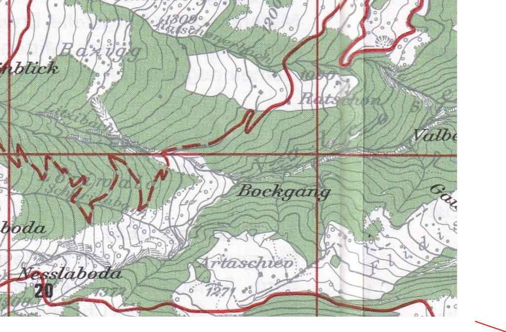 Flurnamenkarte - Bockgang