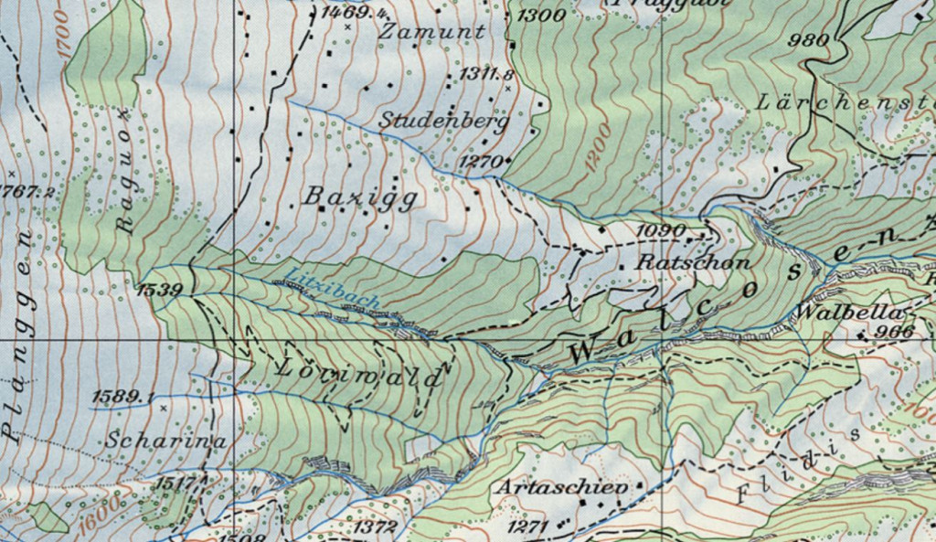 Karte Bazigg-Ratschon
