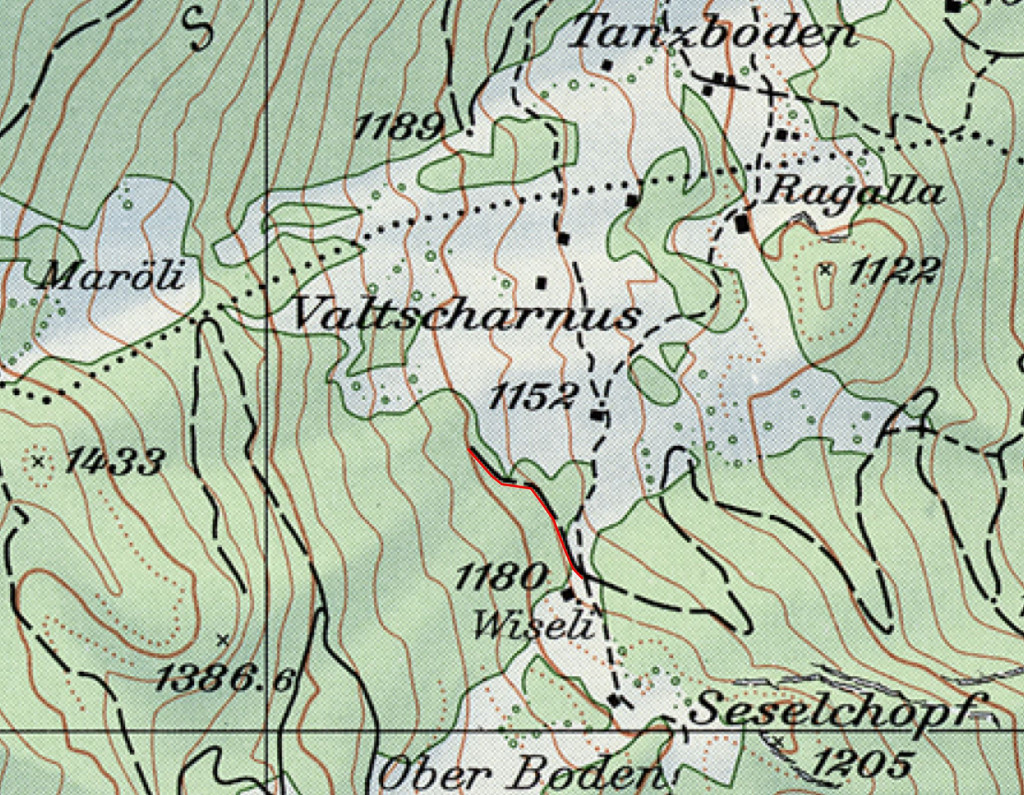 Hist. Karte - Verlorener Weg