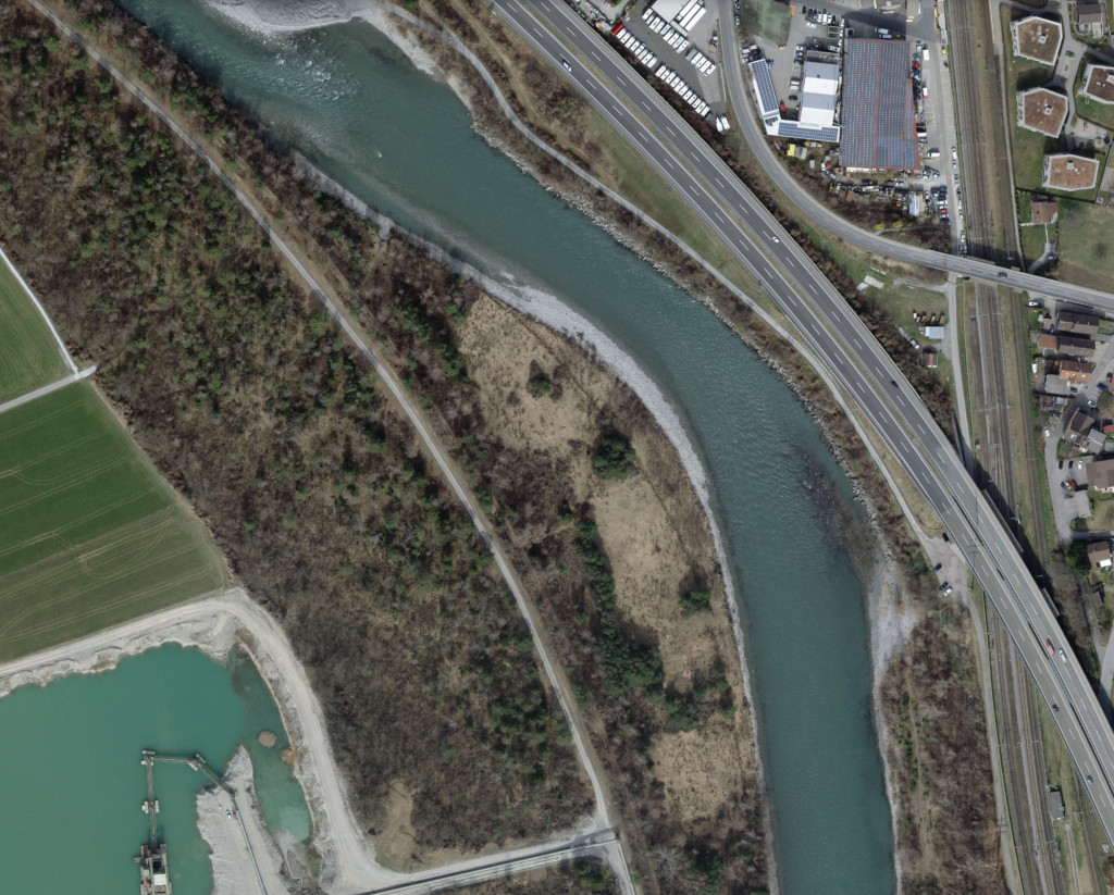 Luftbild - Rheinknie